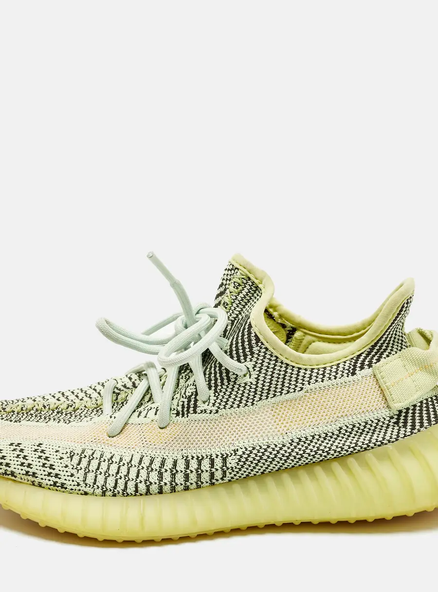 Yeezy x Adidas Boost 350 V2 Yeezreel Non-Reflective Size 39 1/3 Neon Green Knit Fabric Sneakers