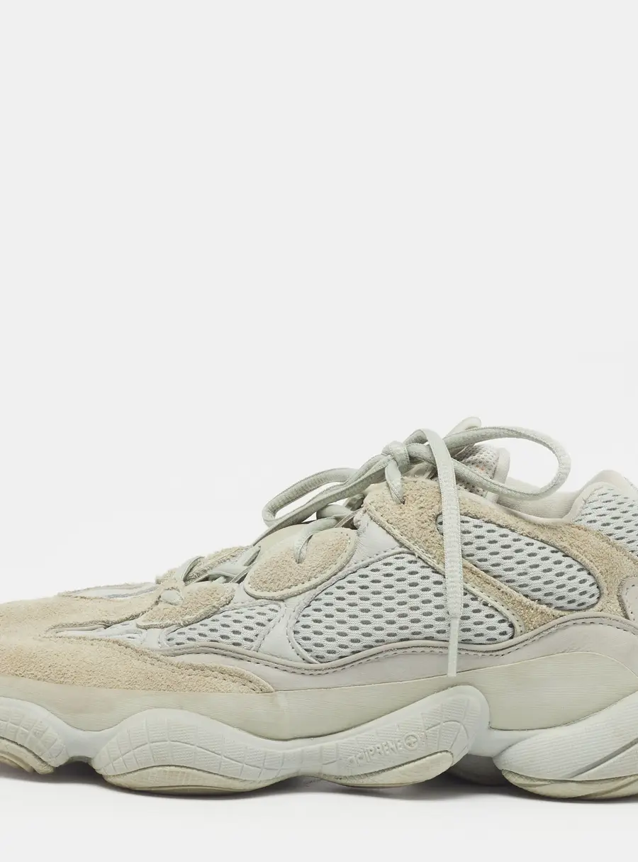 Yeezy x Adidas Yeezy 500 Size 40.5 Grey/Blue Mesh and Suede Low Top Sneakers