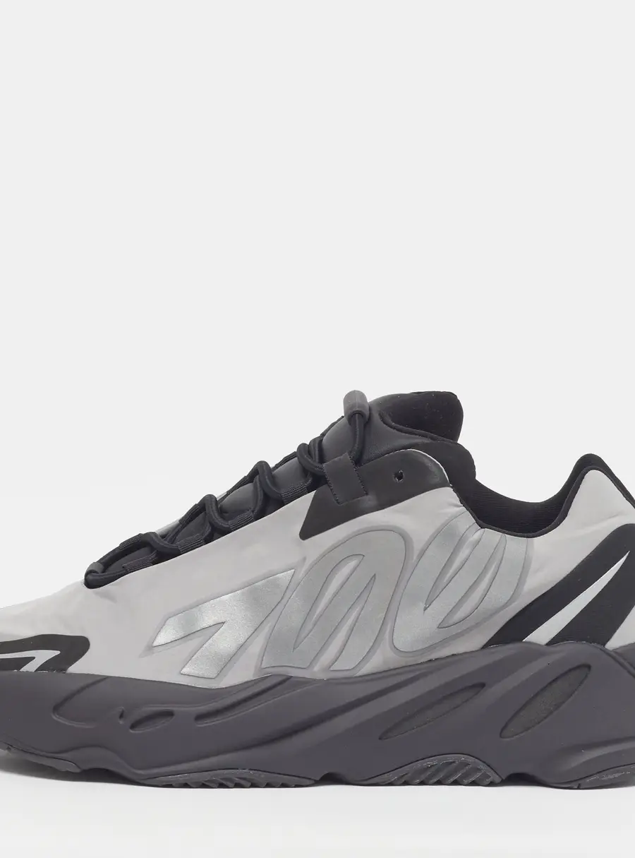 Yeezy x Adidas Boost 700 MNVN Metallic Size 46 2/3 Grey/Black Nylon and Rubber Sneakers