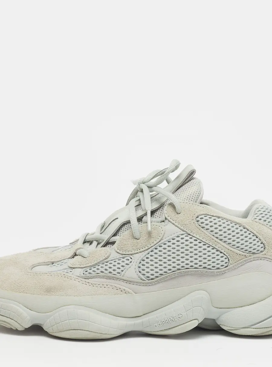 Yeezy x Adidas Boost 500 Salt Size 45 1/3 Mint Green Mesh and Suede Lace Up Sneakers