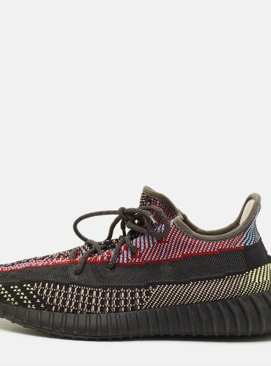 Yeezy x Adidas Boost 350 V2 Yecheil Size 45 1/3 Multicolor Knit Fabric Low Top Sneakers
