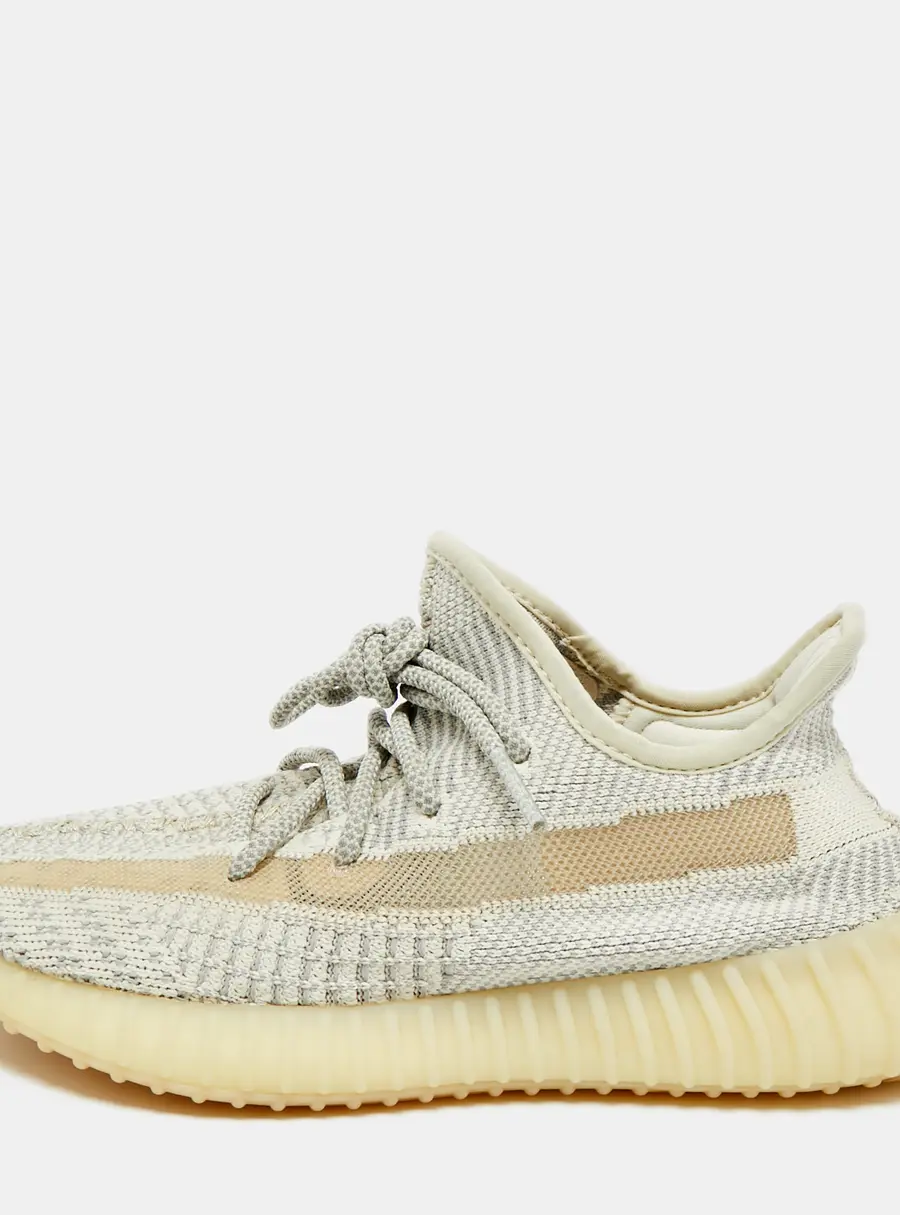 Yeezy x Adidas Boost 350 V2 Size 38 Grey Knit Fabric Lundmark Non-Reflective Lace Up Sneakers