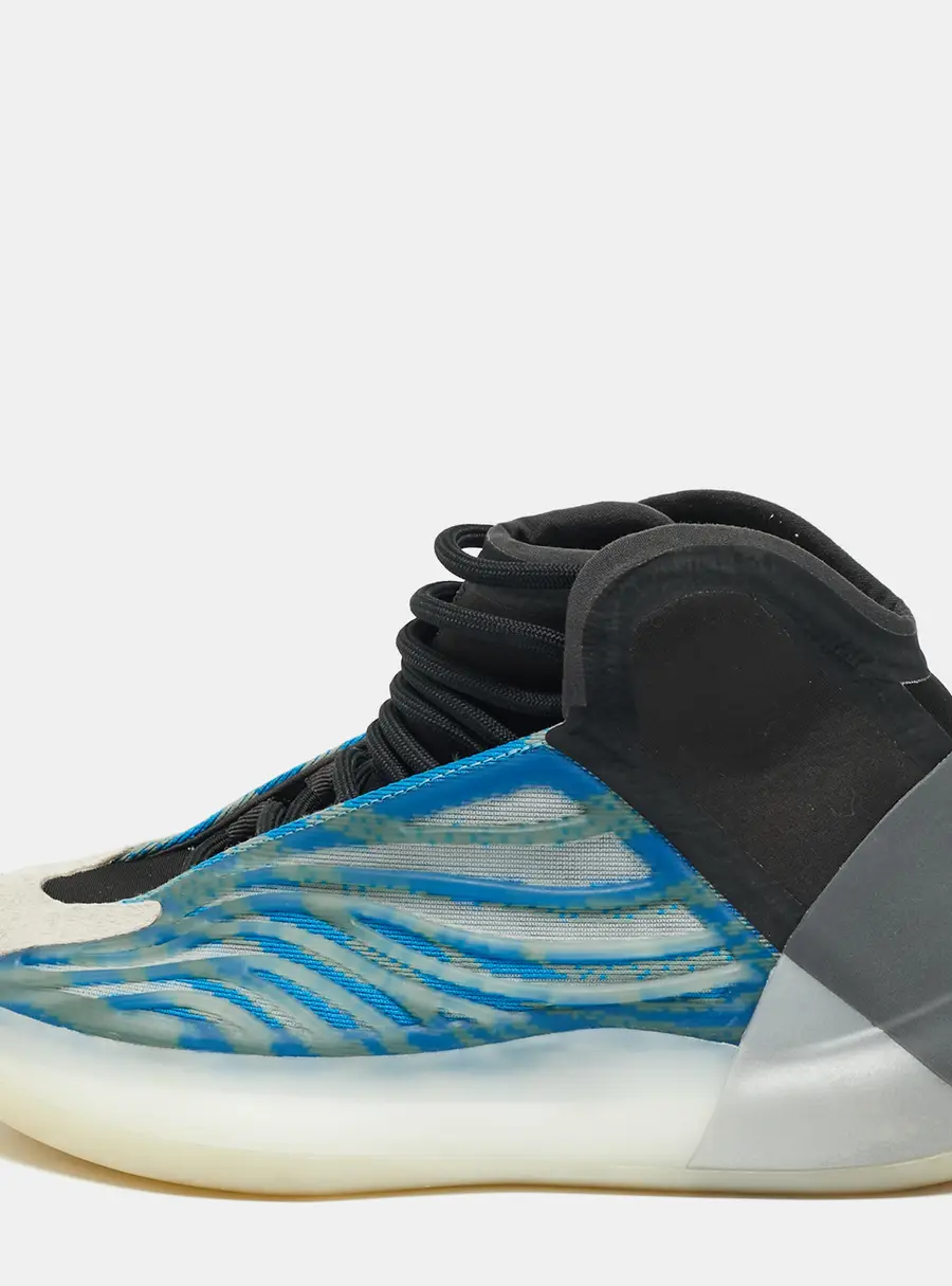 Yeezy x Adidas QNTM Frozen Blue Size 37 1/3 Multicolor Mesh and Neoprene High Top Sneakers