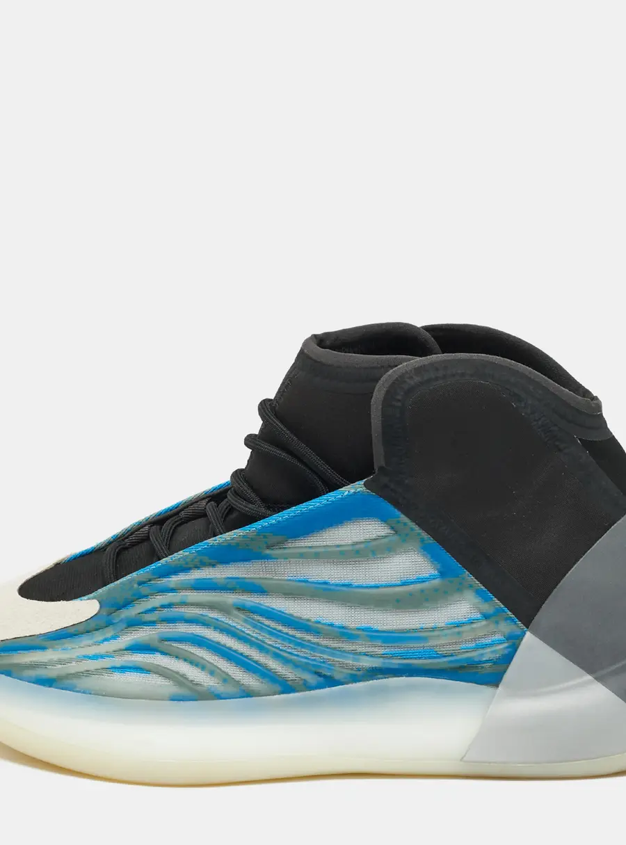 Yeezy x Adidas QNTM Frozen Blue Size 45 1/3 Multicolor Mesh and Neoprene High Top Sneakers