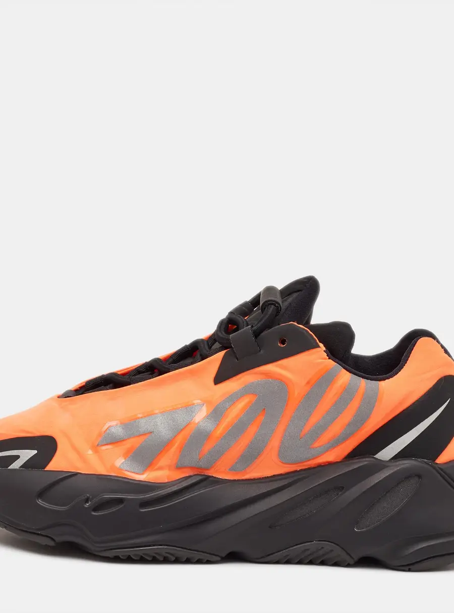 Yeezy x Adidas Boost 700 MNVN Size 38 2/3 Orange/Black Neoprene and Rubber Sneakers