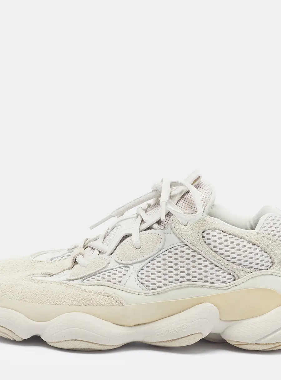Yeezy x Adidas Yeezy 500 Blush Size 41 1/3 Cream Mesh and Suede Low Top Sneakers