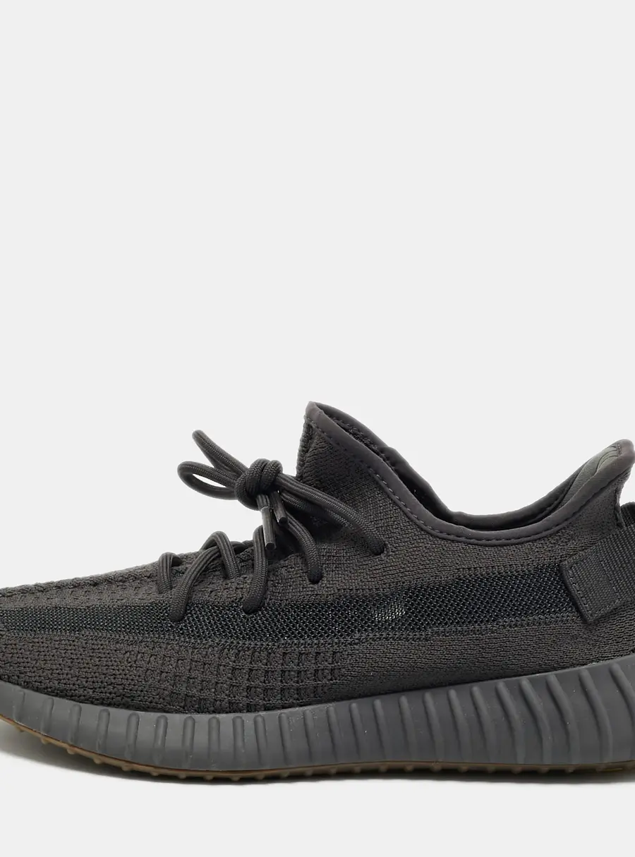 Yeezy x Adidas Boost 350 V2 Cinder Size 42 Black Knit Fabric Low Top Sneakers