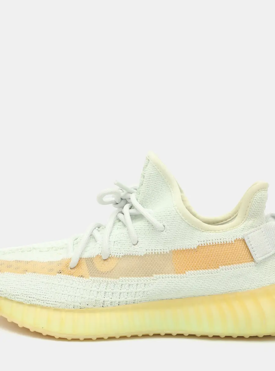 Yeezy x Adidas 'Hyperspace' Boost 350 V2 Size 40 2/3 Green Knit Fabric Low Top Sneakers