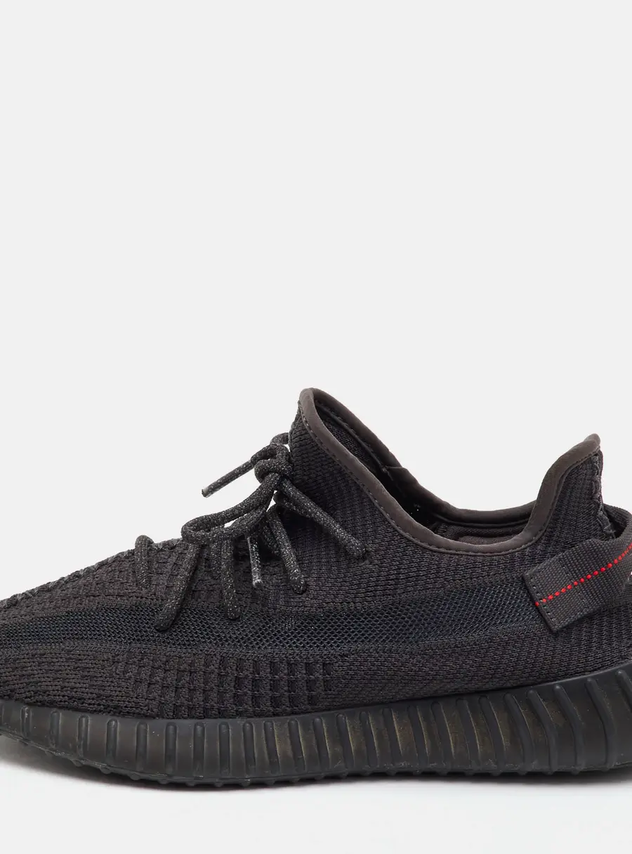 Yeezy x Adidas Boost 350 V2 Cinder Size 42 2/3 Black Knit Fabric Low Top Sneakers
