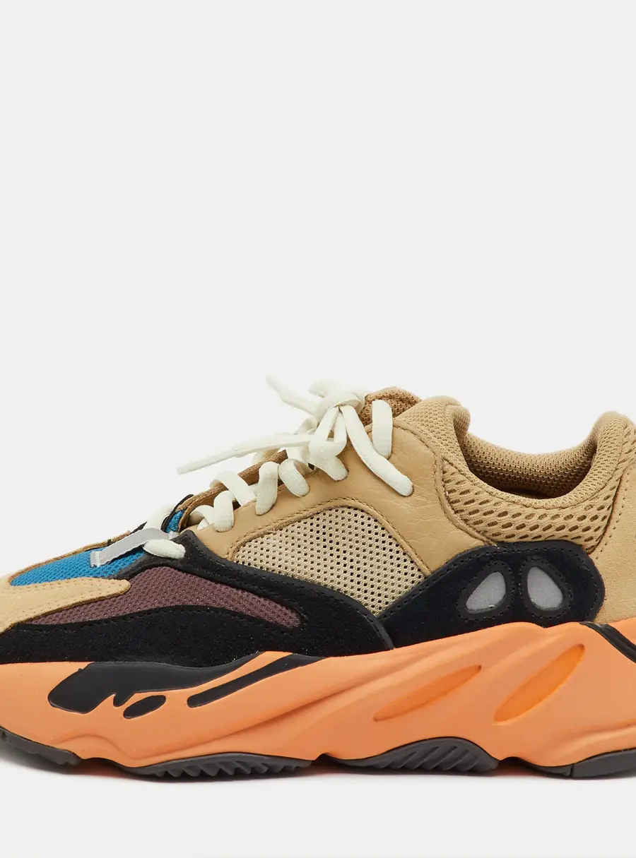 Yeezy x Adidas Multicolor Mesh, Leather and Suede Boost 700 Enflame Amber Sneakers Size 37 1/3