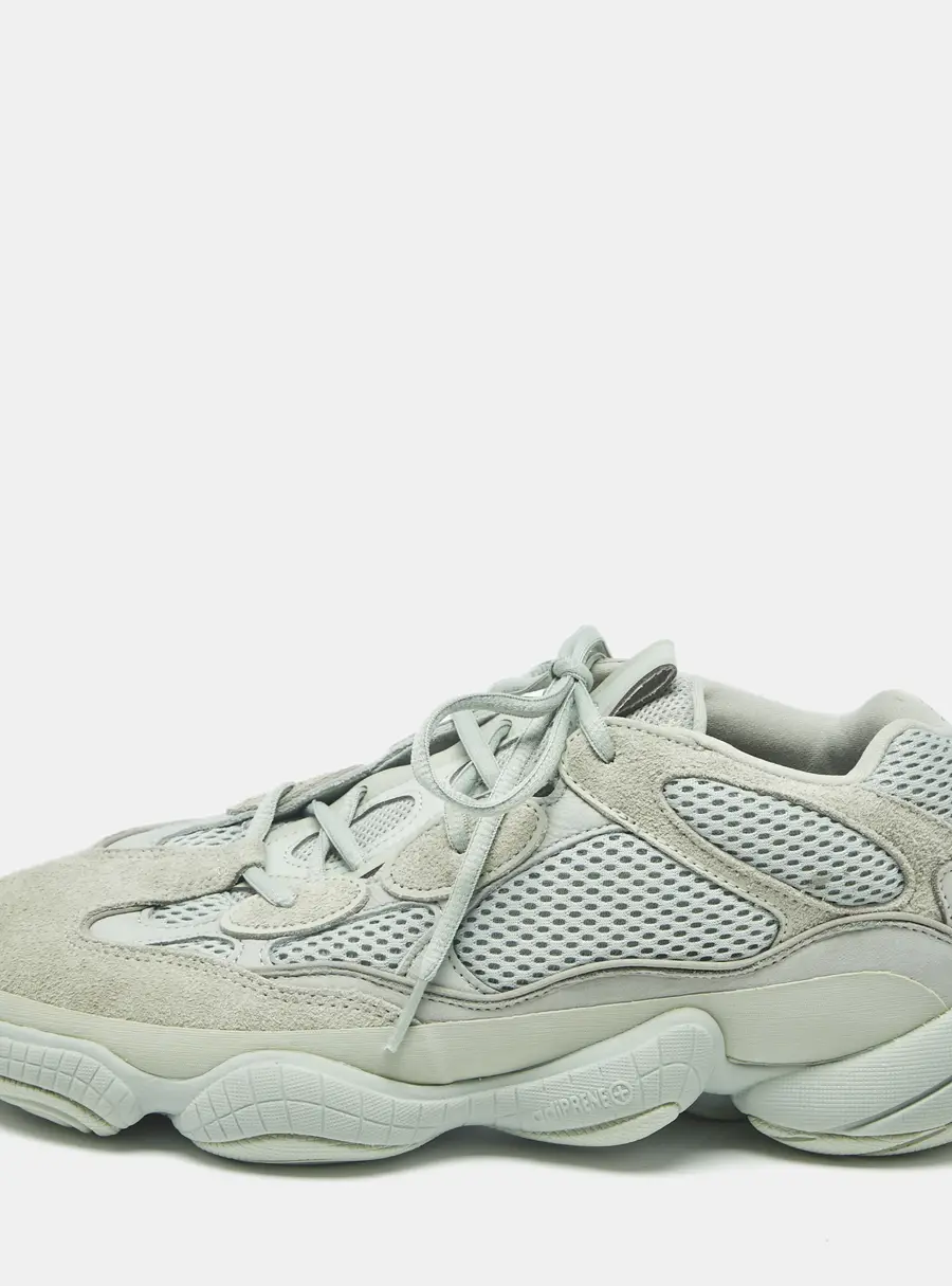 Yeezy x Adidas 500 Salt Size 44 Grey Mesh and Suede Low Top Sneakers