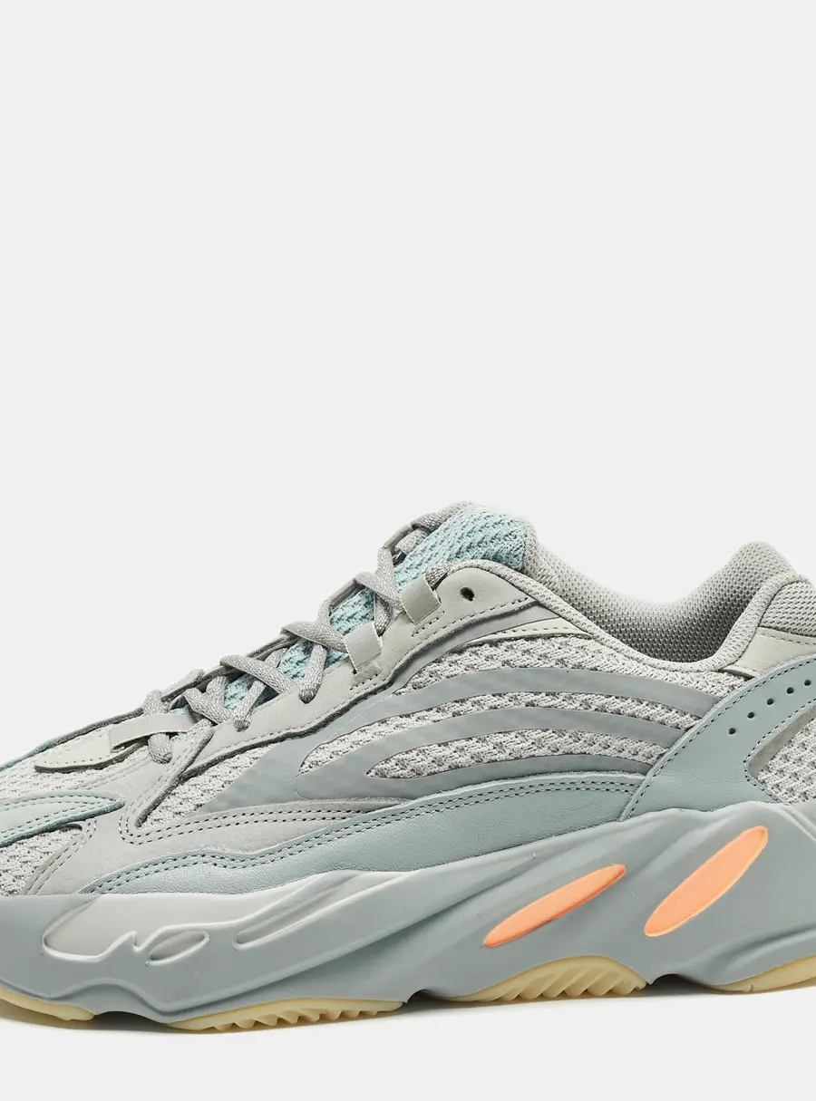 Yeezy x Adidas Boost 700 V2 Size 44 Blue/Grey Knit Fabric and Leather Low Top Sneakers