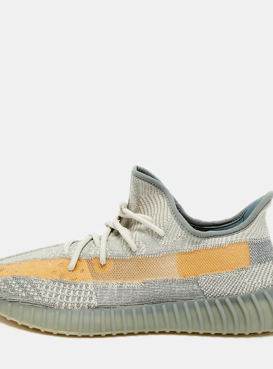 Yeezy x Adidas Boost 350 V2 Israfil Size 48 Grey/Beige Knit Fabric Low Top Sneakers