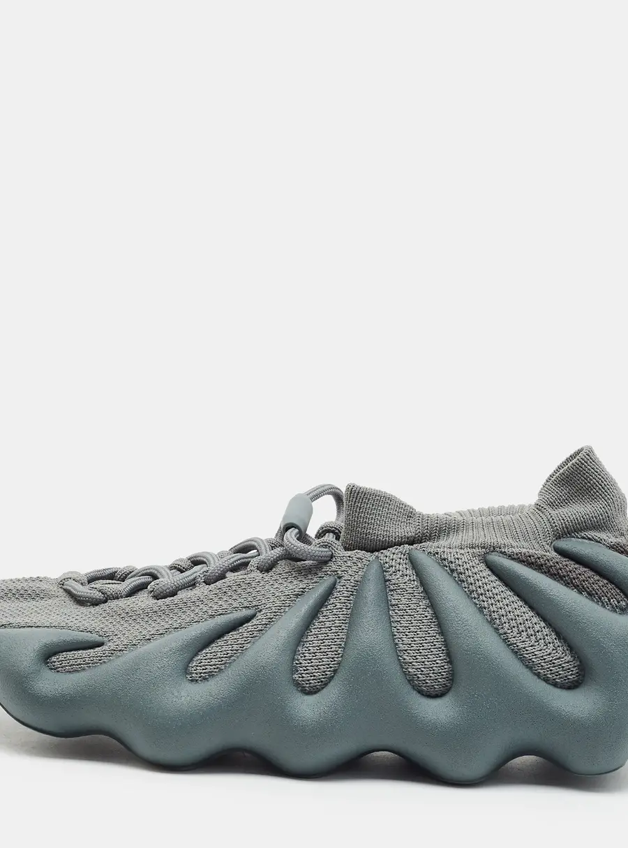 Yeezy x Adidas 450 Stone Marine Size 43 1/3 Grey Knit Fabric Low Top Sneakers