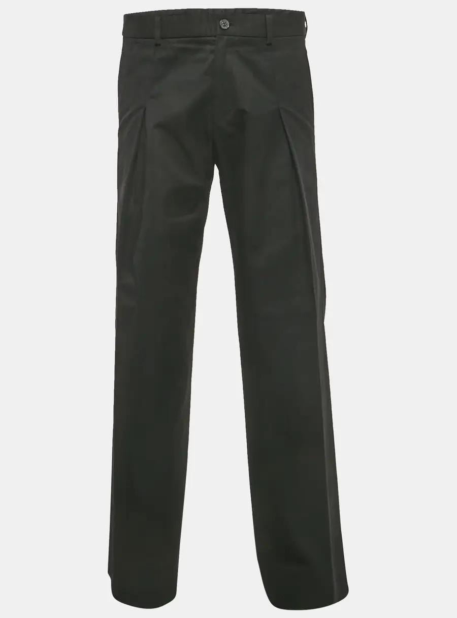 Yves Saint Laurent Rive Gauche Black Gabardine Straight Fit Pants XXL