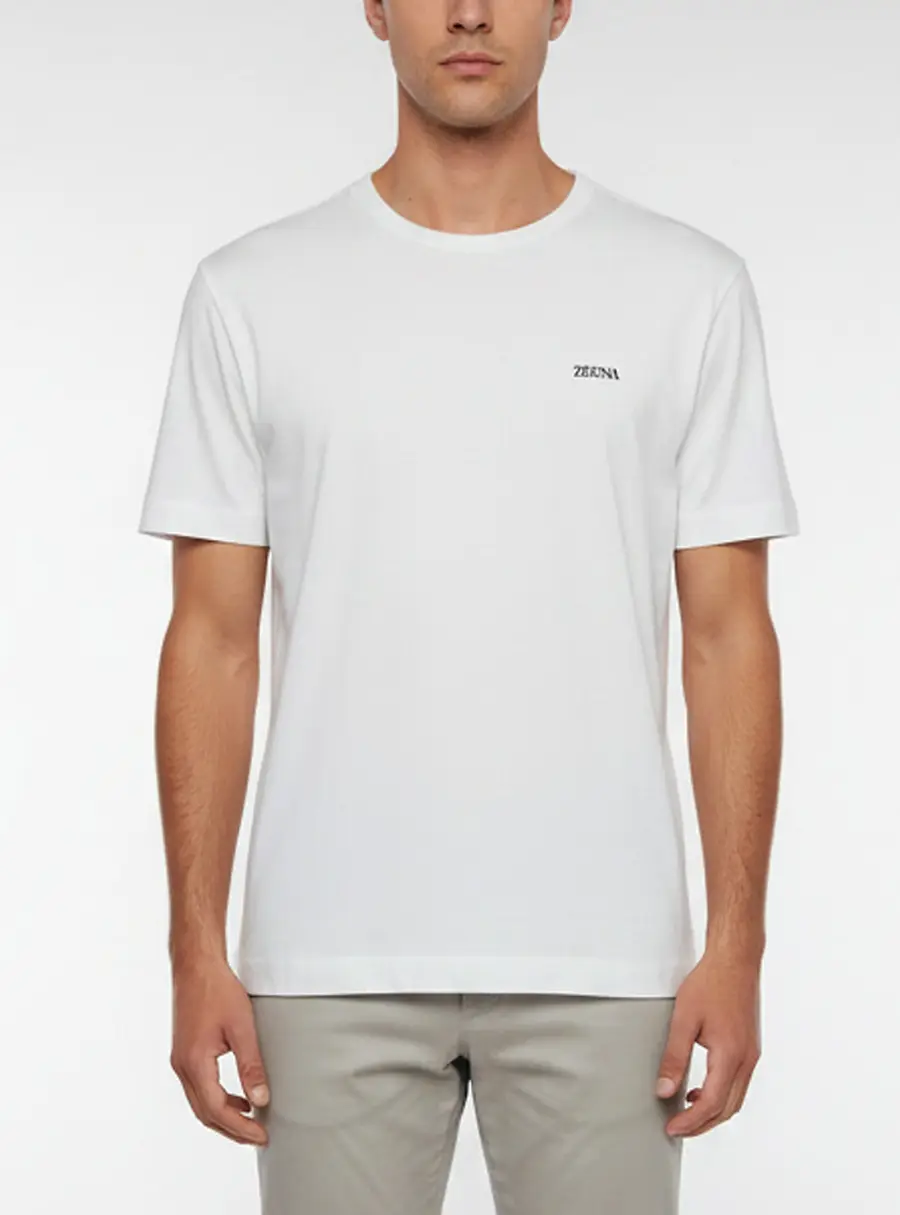 Zegna White Jersey Short Sleeve Crewneck T-Shirt XXL
