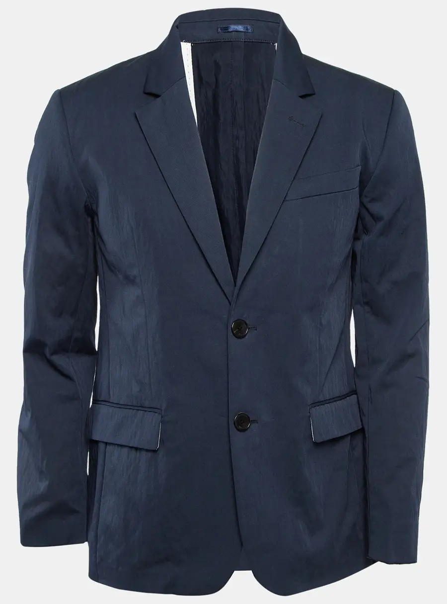 Zadig & Voltaire Navy Blue Cotton Blend Single Breasted Venice Blazer M