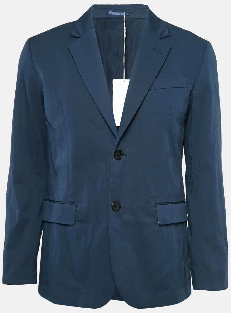 Zadig & Voltaire Marine Blue Cotton Blend Tailored Venice Blazer M
