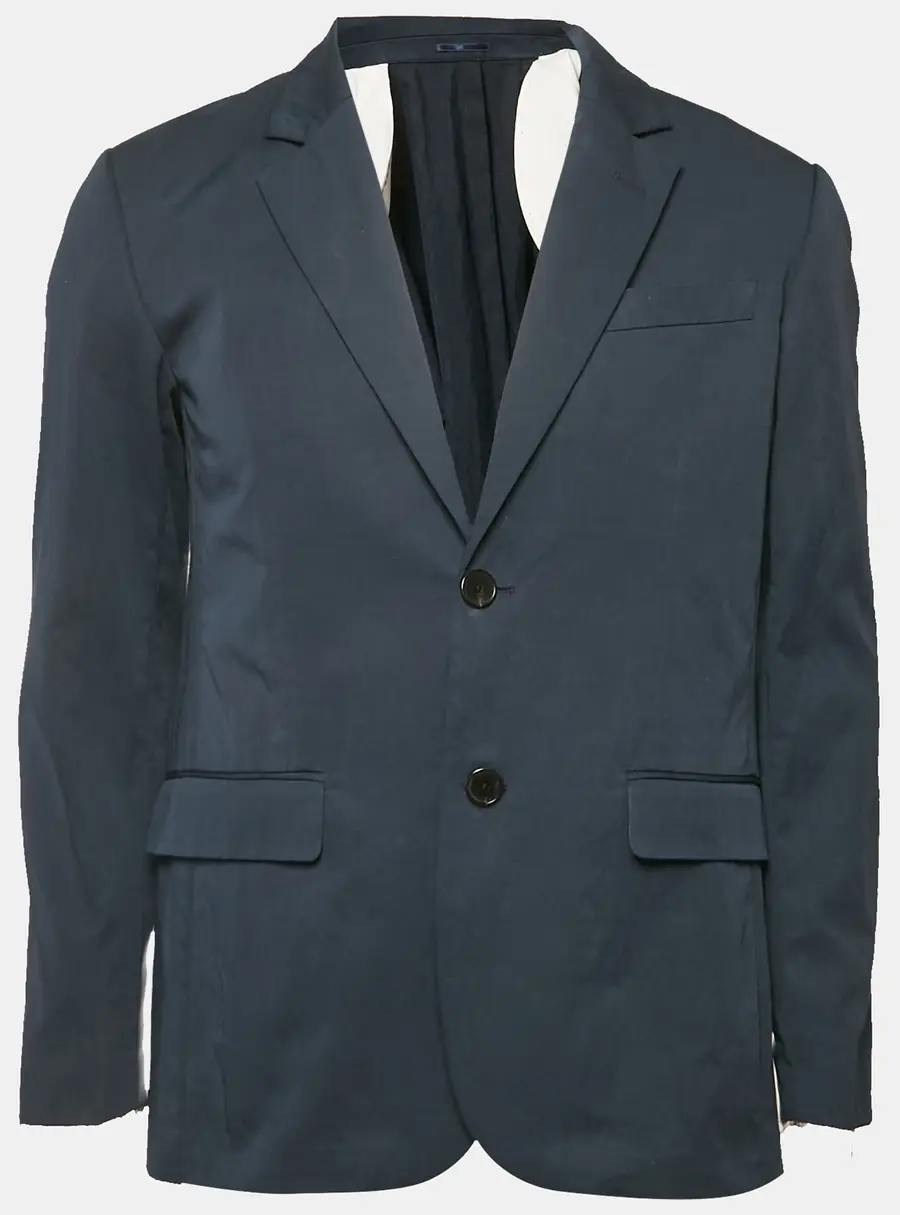 Zadig & Voltaire Navy Blue Cotton Blend Single Breasted Venice Blazer M