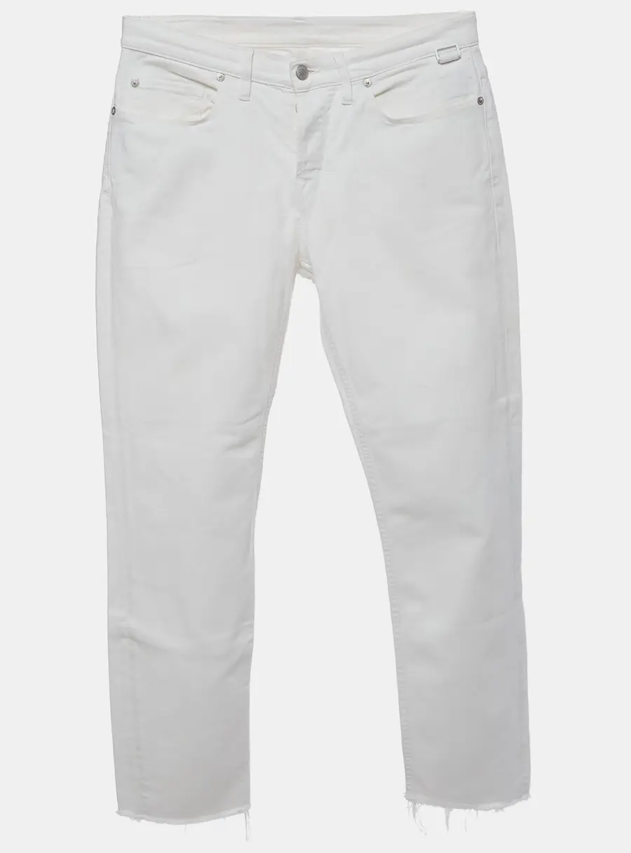 Zadig & Voltaire White Denim David Cropped Jeans M/Waist 32"