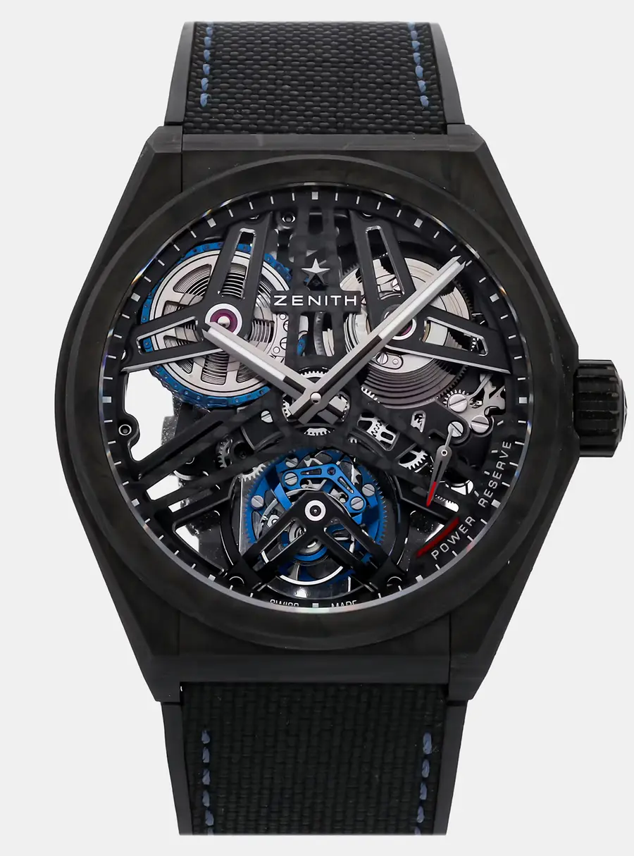 Zenith Defy Fusee Tourbillon 10.9000.4805/78.R916 Manual Winding Skeleton Dial Carbon Men's Wristwatch 44mm