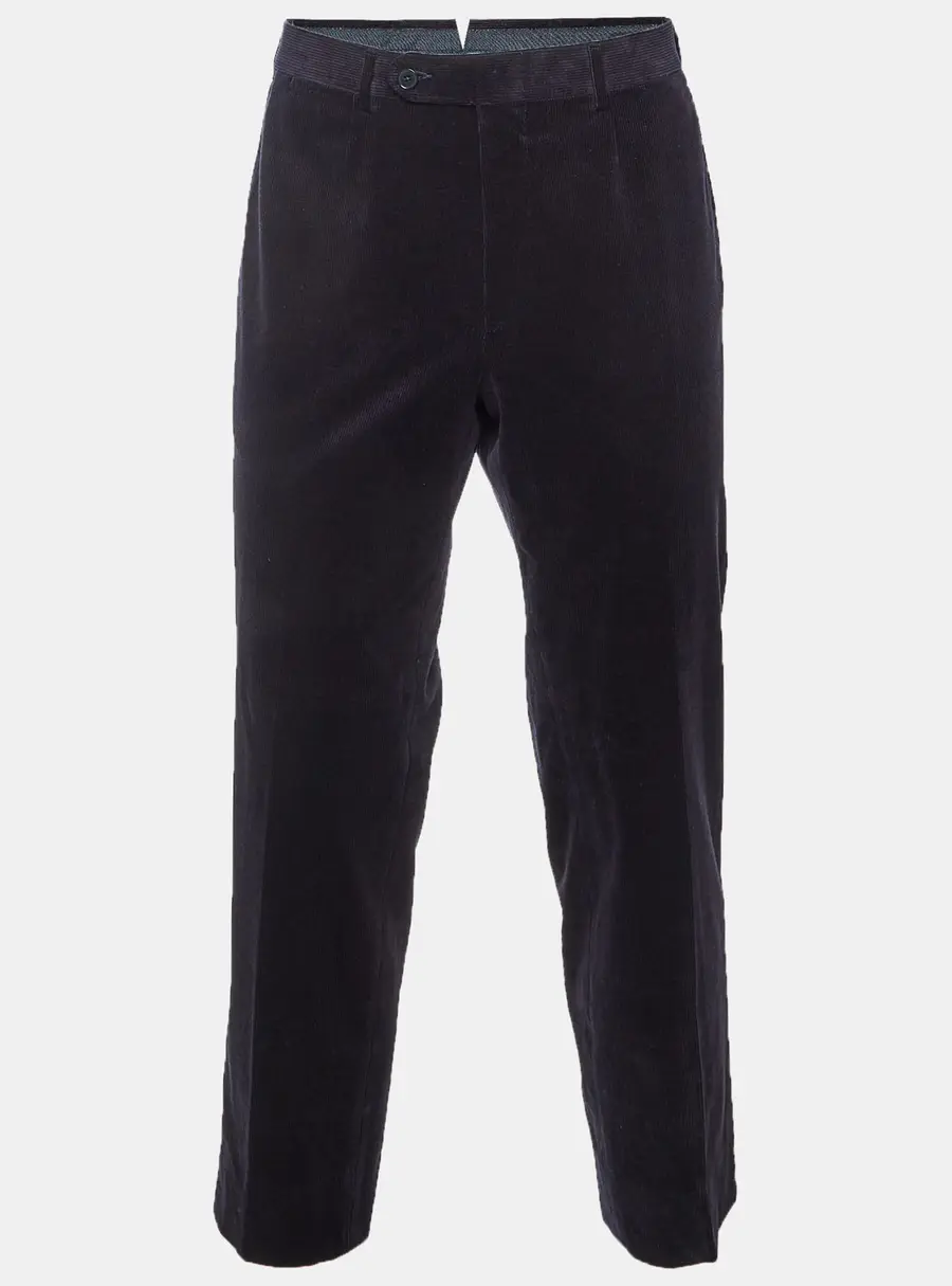 Zegna Cashco Midnight Blue Corduroy Su Misura Pants 2XL
