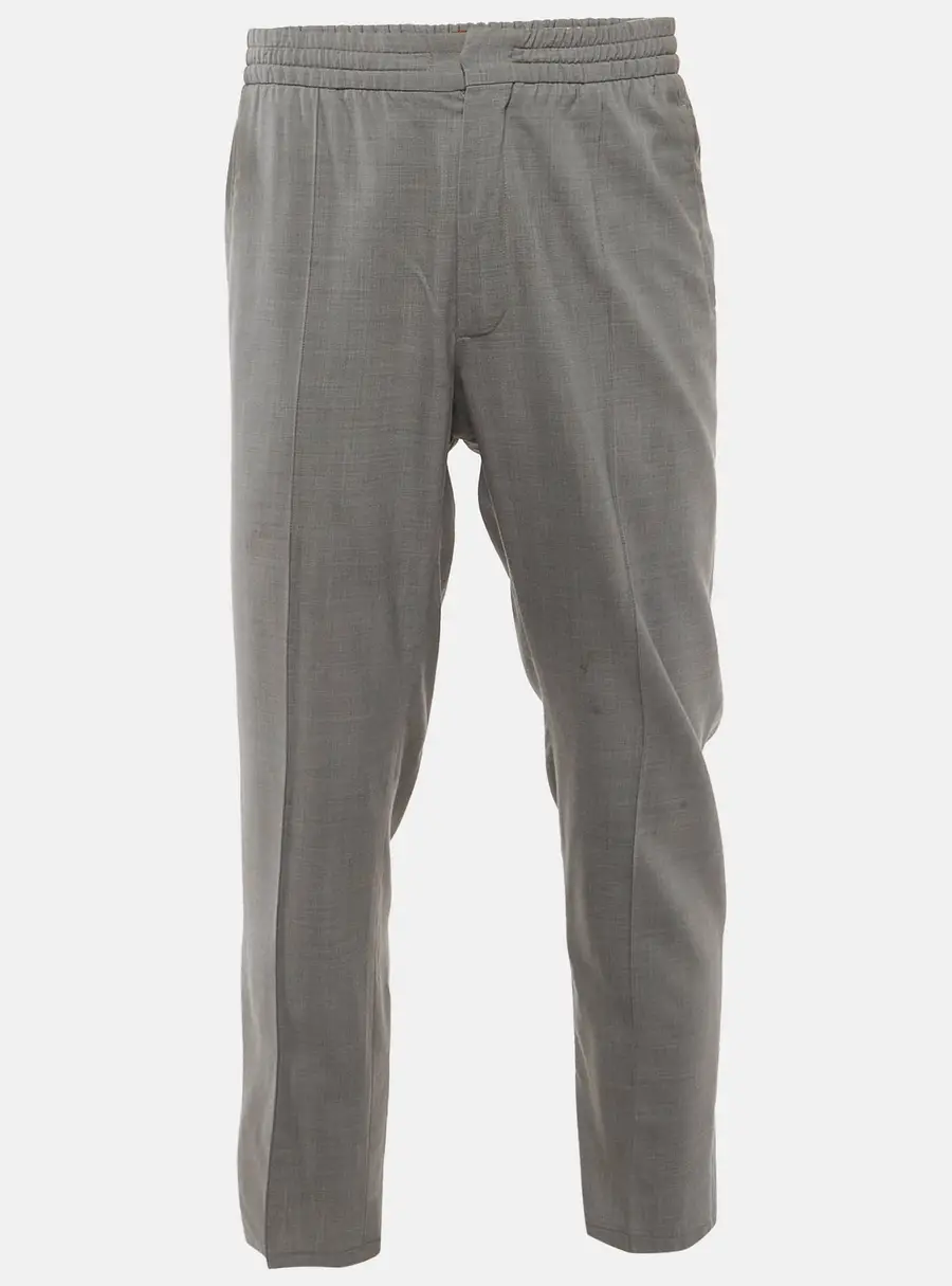 Zegna Grey Wool Sartorial Trousers XXXL
