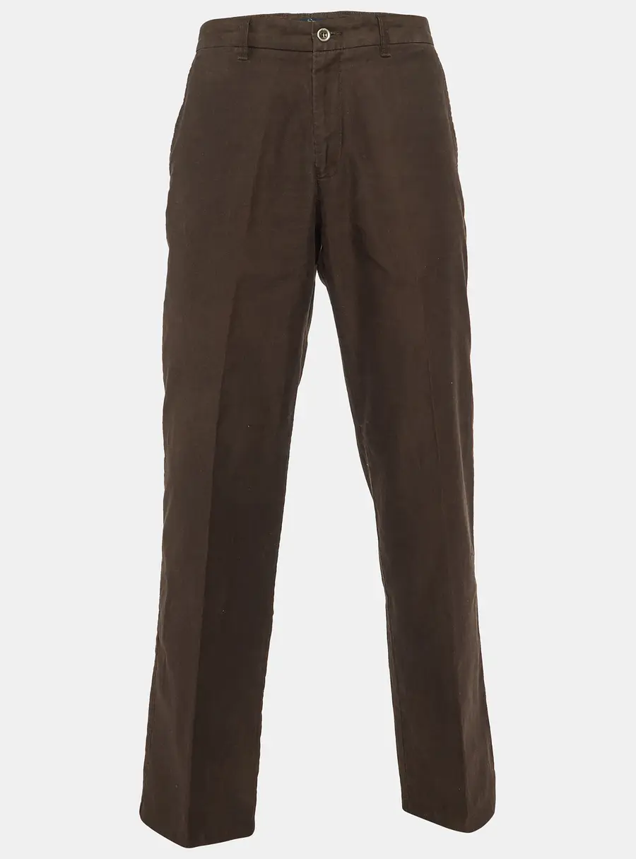Zegna Sport Brown Cotton Regular Fit Pants L/Waist 34"