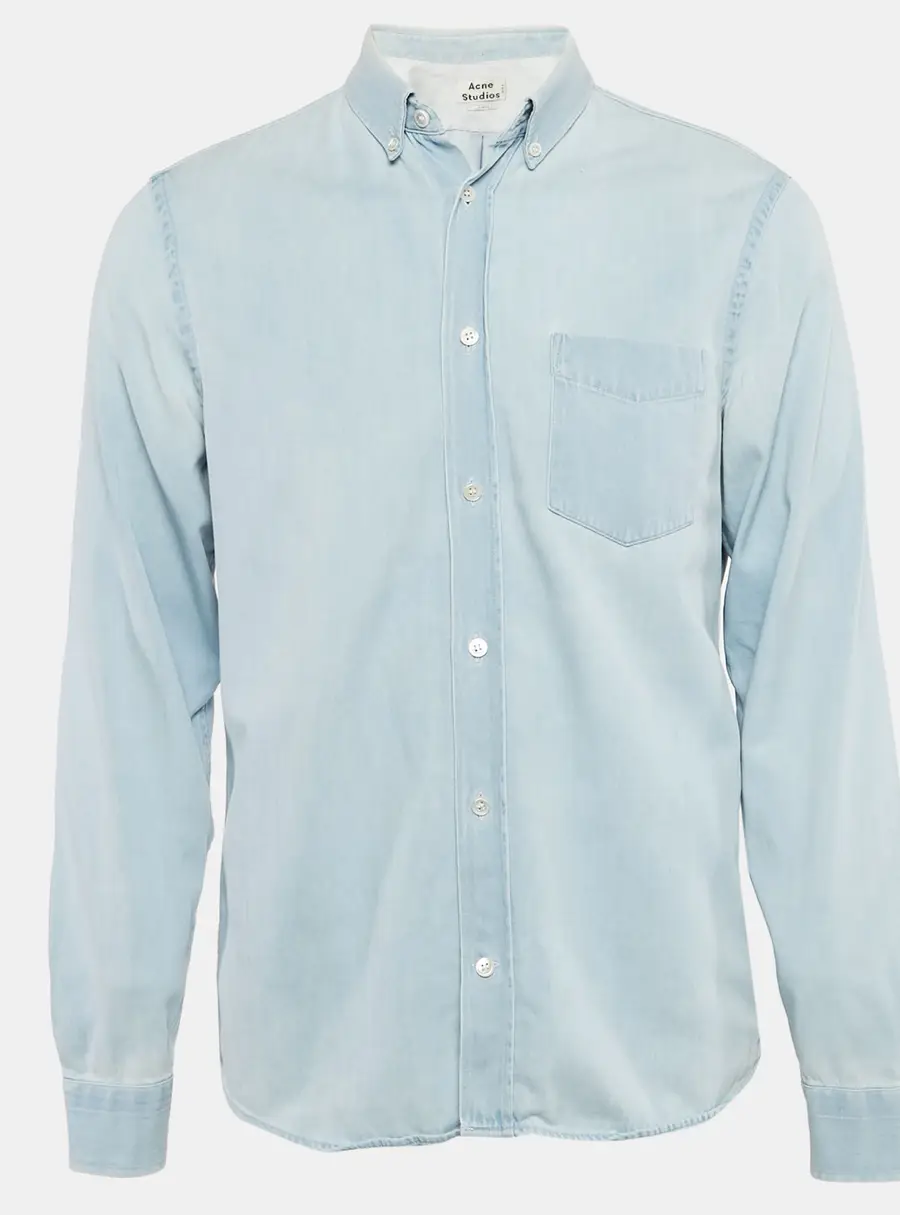 Acne Studios Blue Isherwood Denim Long Sleeve Shirt M