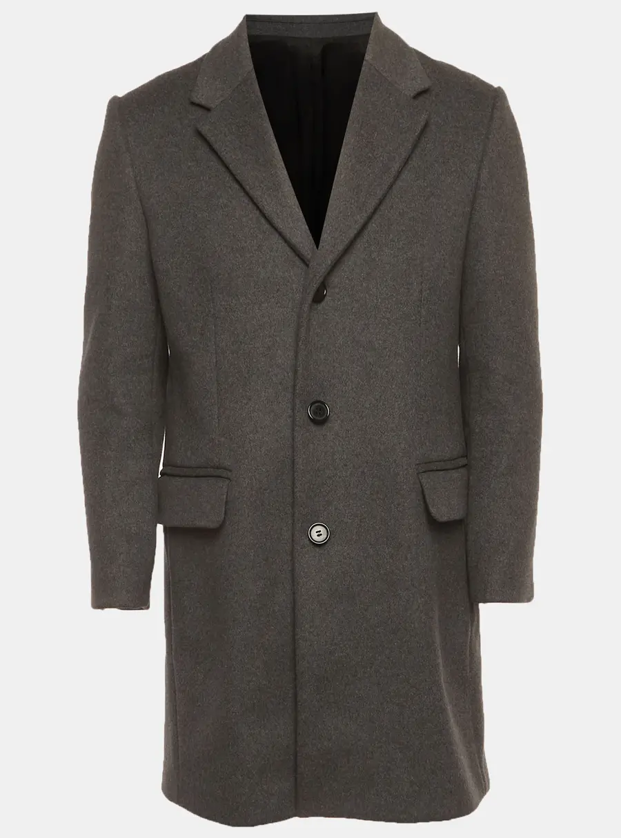 Acne studios Grey Felt Wool Blend Gavin Overcoat S