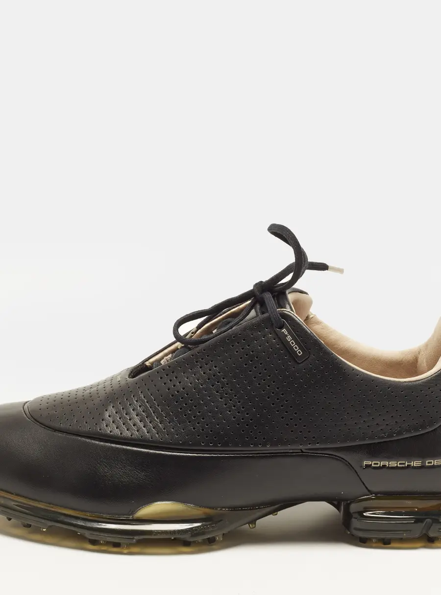 Adidas x Porsche Design Golf Cleat Size 44 Black Leather Low Top Sneakers