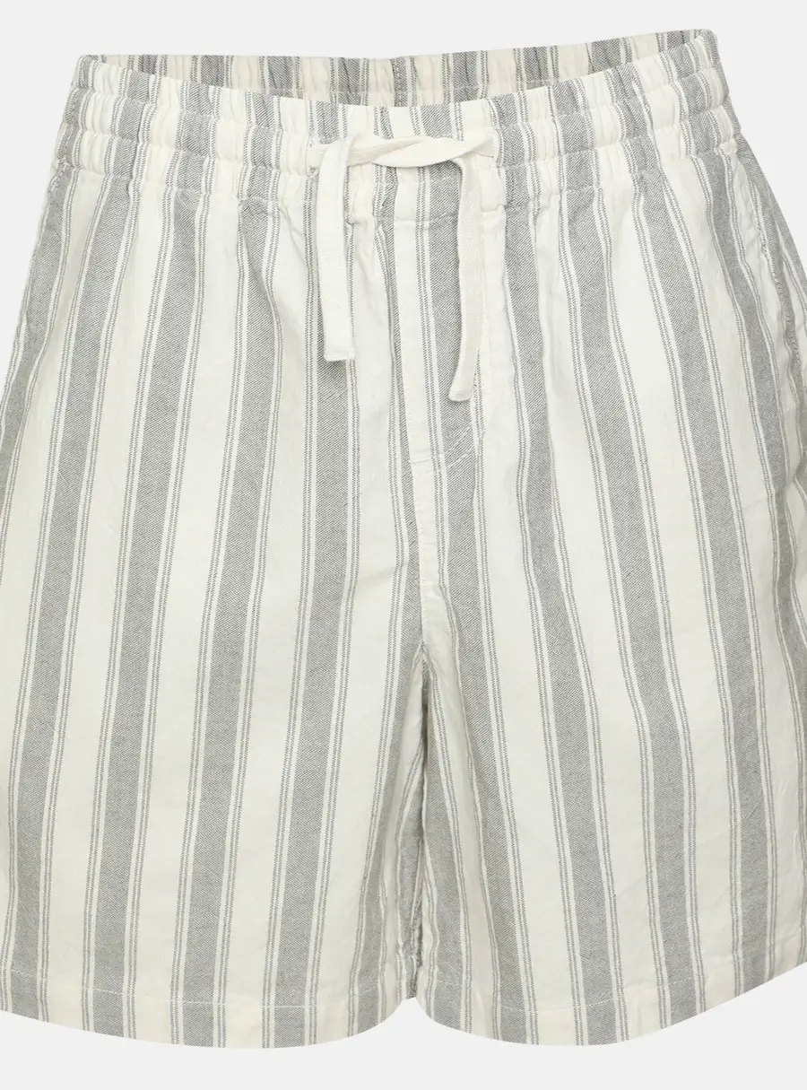 Aime Leon Dore Grey/White Stripe Cotton Elasticated Shorts M