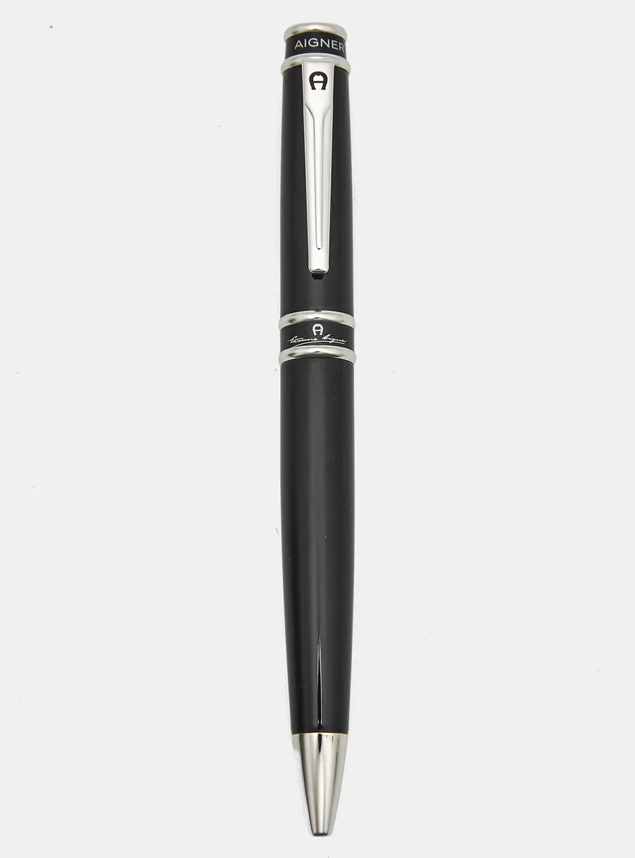 Aigner Resin Silver Tone Ballpoint Pen