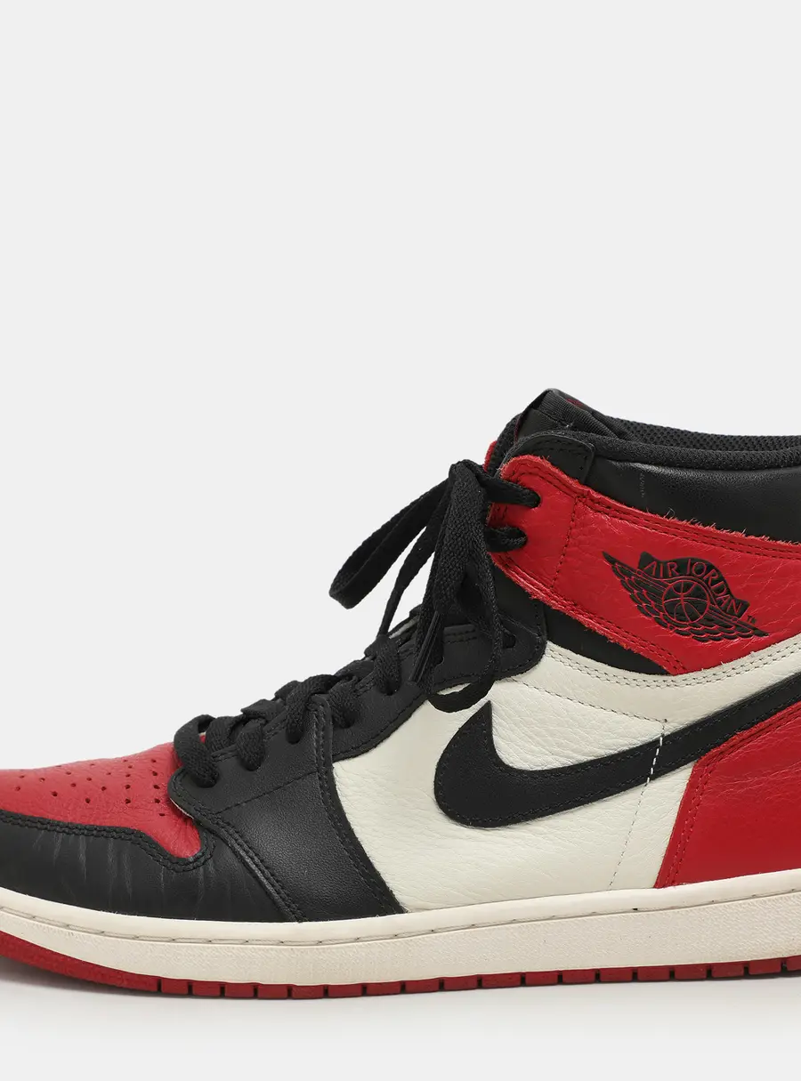 Air Jordans Tricolor Leather Air Jordan 1 Retro High Top Sneakers Size 45