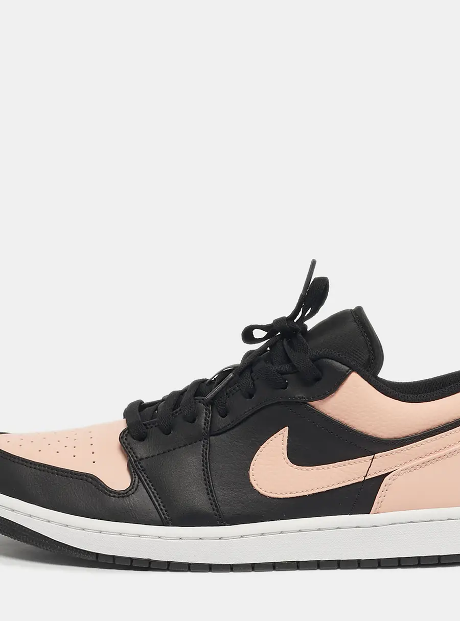 Air Jordans Jordan 1 Crimson Tint Size 45 Black/Pink Leather Low Top Sneakers