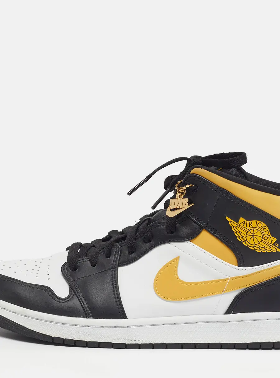 Air Jordans 1 Retro High Size 44.5 Tricolor Leather OG Pollen High Top Sneakers
