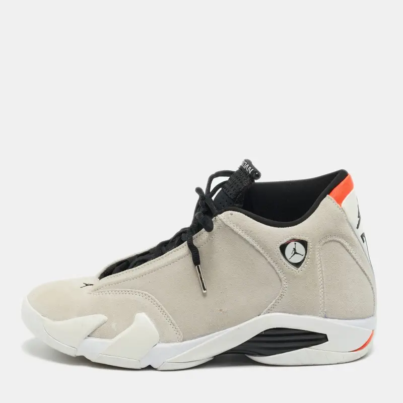 Air Jordans Jordan 14 Retro Desert Sand Size 44 Beige Suede High Top Sneakers