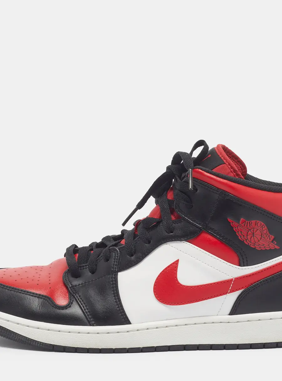 Air Jordans Air Jordan 1 Size 47.5 Red//White Leather High Top Sneakers