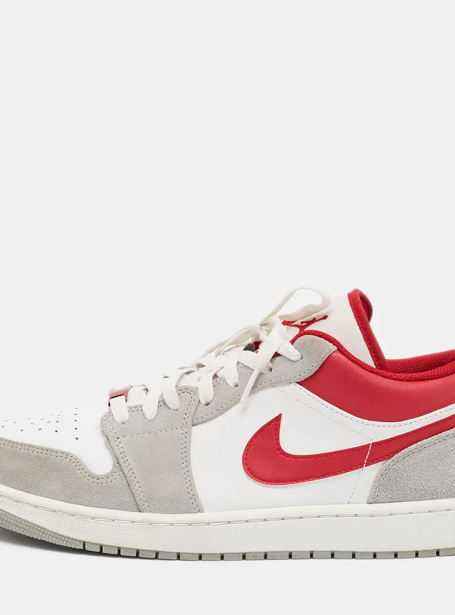 Air Jordans Jordan 1 Size 46 Tricolor Leather and Suede Low Top Sneakers