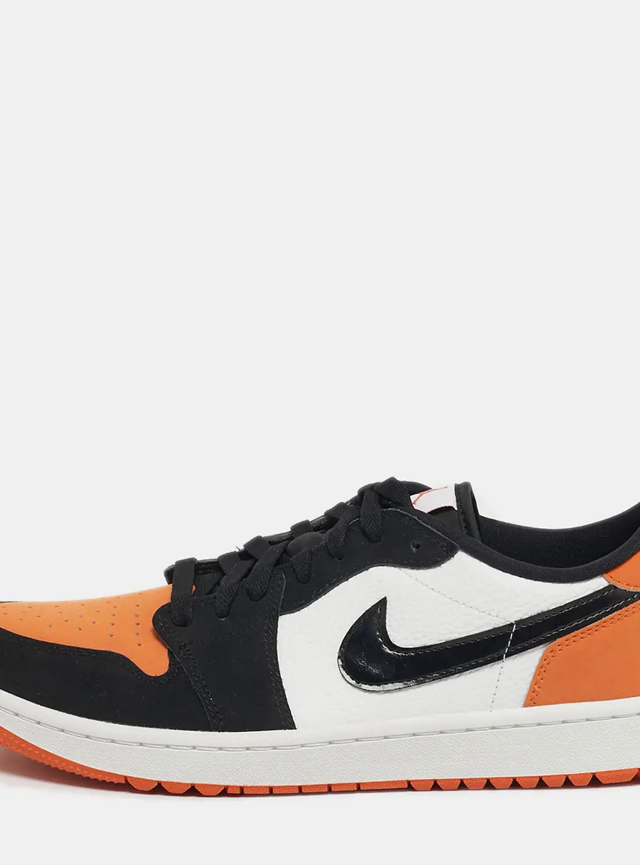 Air Jordans Jordan 1 Retro Golf Shattered Backboard Size 45 Multicolor Nubuck and Leather Low Top Sneakers