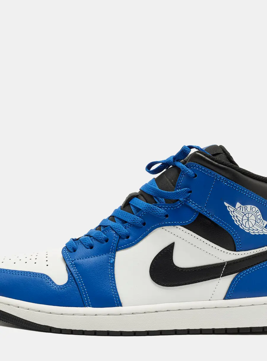 Air Jordans Jordan 1 Game Royal Size 46 Multicolor Leather Mid Top Sneakers