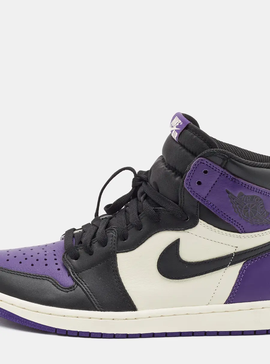 Air Jordans Jordan 1 Retro Court Purple Size 43 Multicolor Leather High Top Sneakers