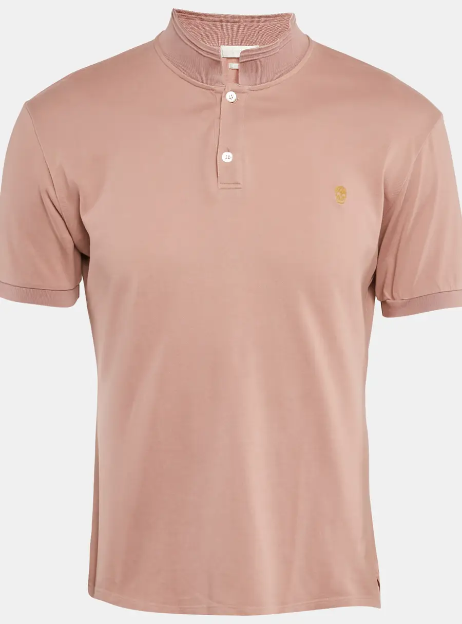 Alexander McQueen Pale Pink Cotton Pique Polo T-Shirt M