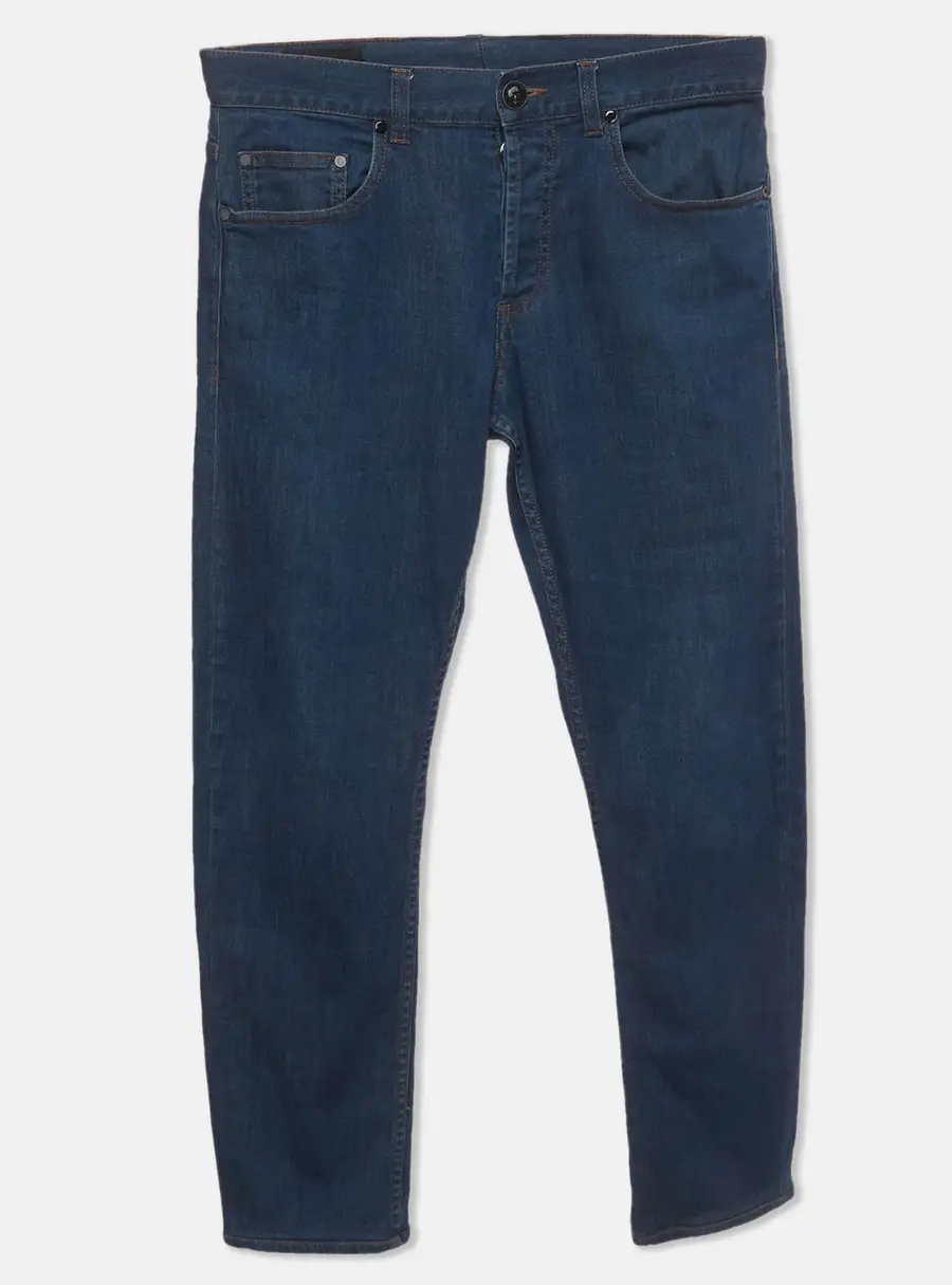 Alexander McQueen Blue Denim Skull Applique Jeans S/Waist 30"