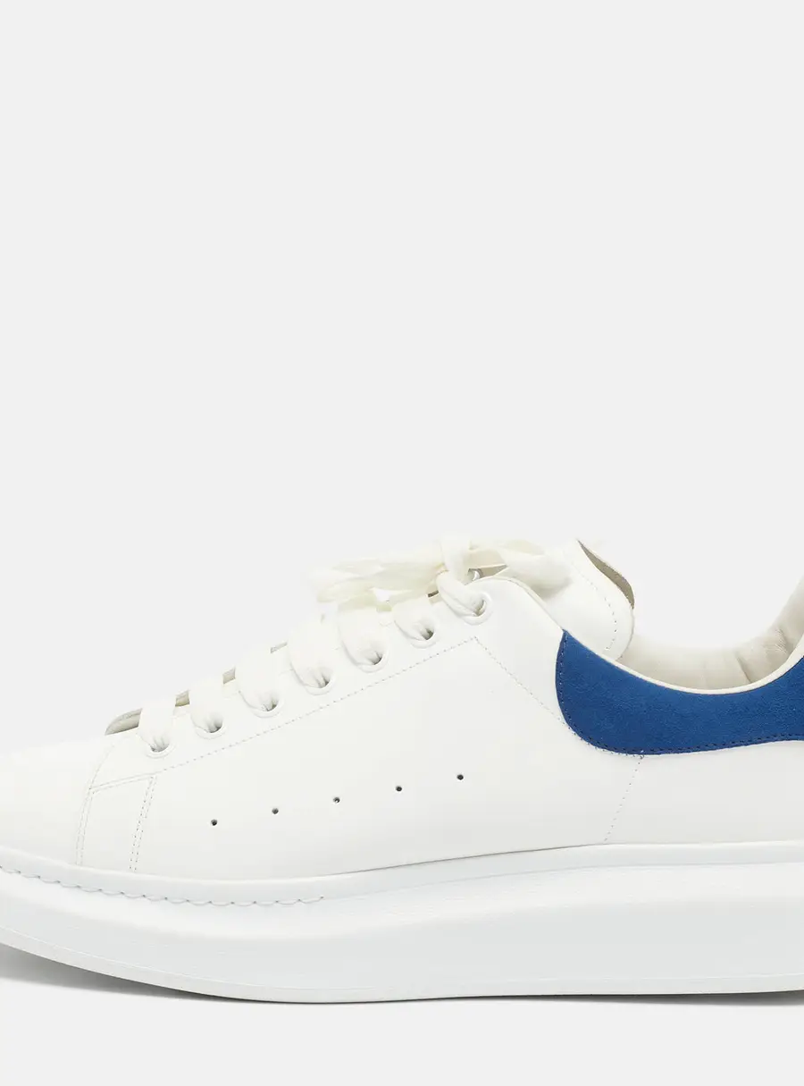 Alexander McQueen Oversized Size 47 White Leather Low Top Sneakers