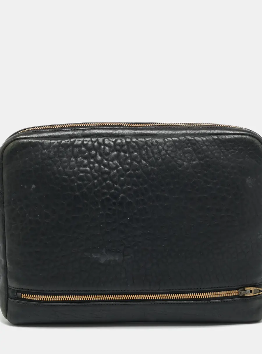 Alexander Wang Black Pebbled Leather Agenda Pouch