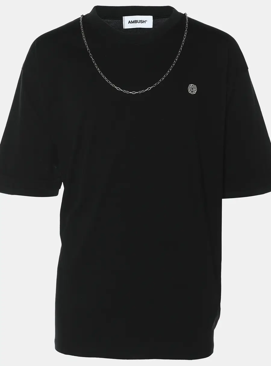 Ambush Black Jersey Logo Emroidered T-Shirt L