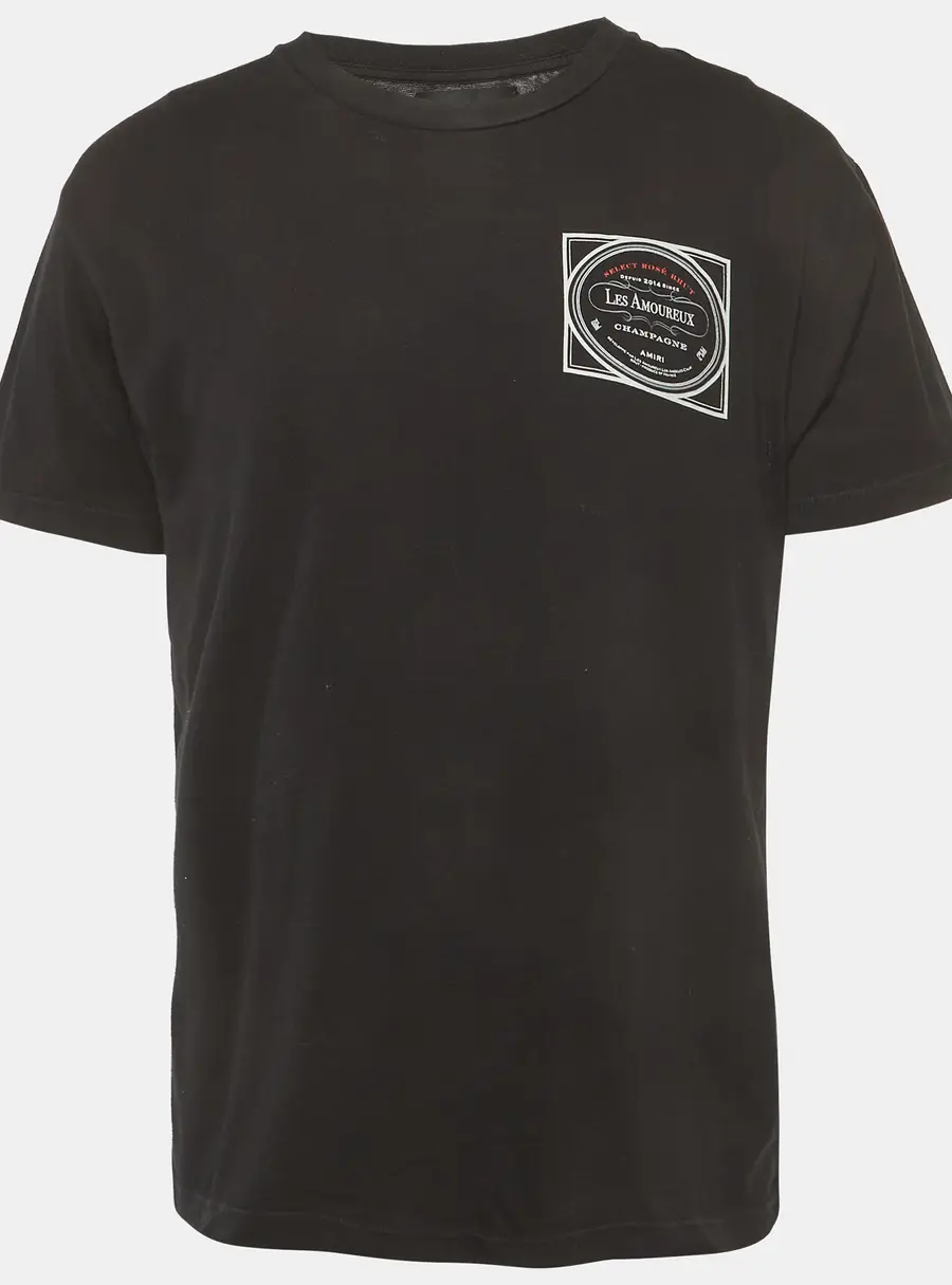 Amiri Black Printed Jersey T-Shirt XS