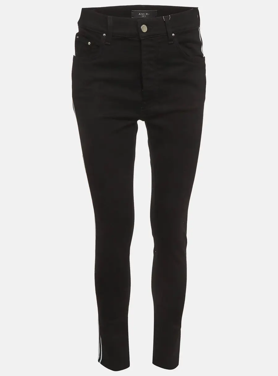 Amiri Black Side Stripe Denim Skinny Fit Jeans M /Waist 31"