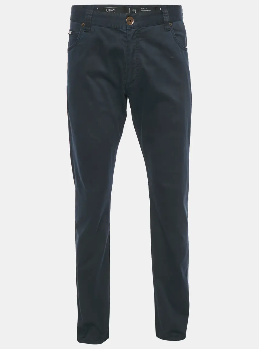 Armani Collezioni Navy Blue Cotton Slim Fit J15 Jeans M